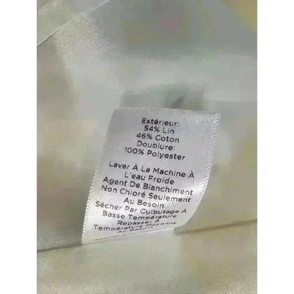 Talbots Linen Skirt Womens 6 Petite Floral Pleated Lined White Red Office Casual - Picture 15 of 15